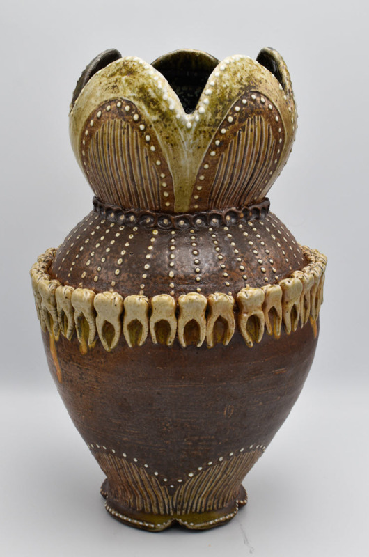 "Woodfire Tooth Vase" by Madeline Gage